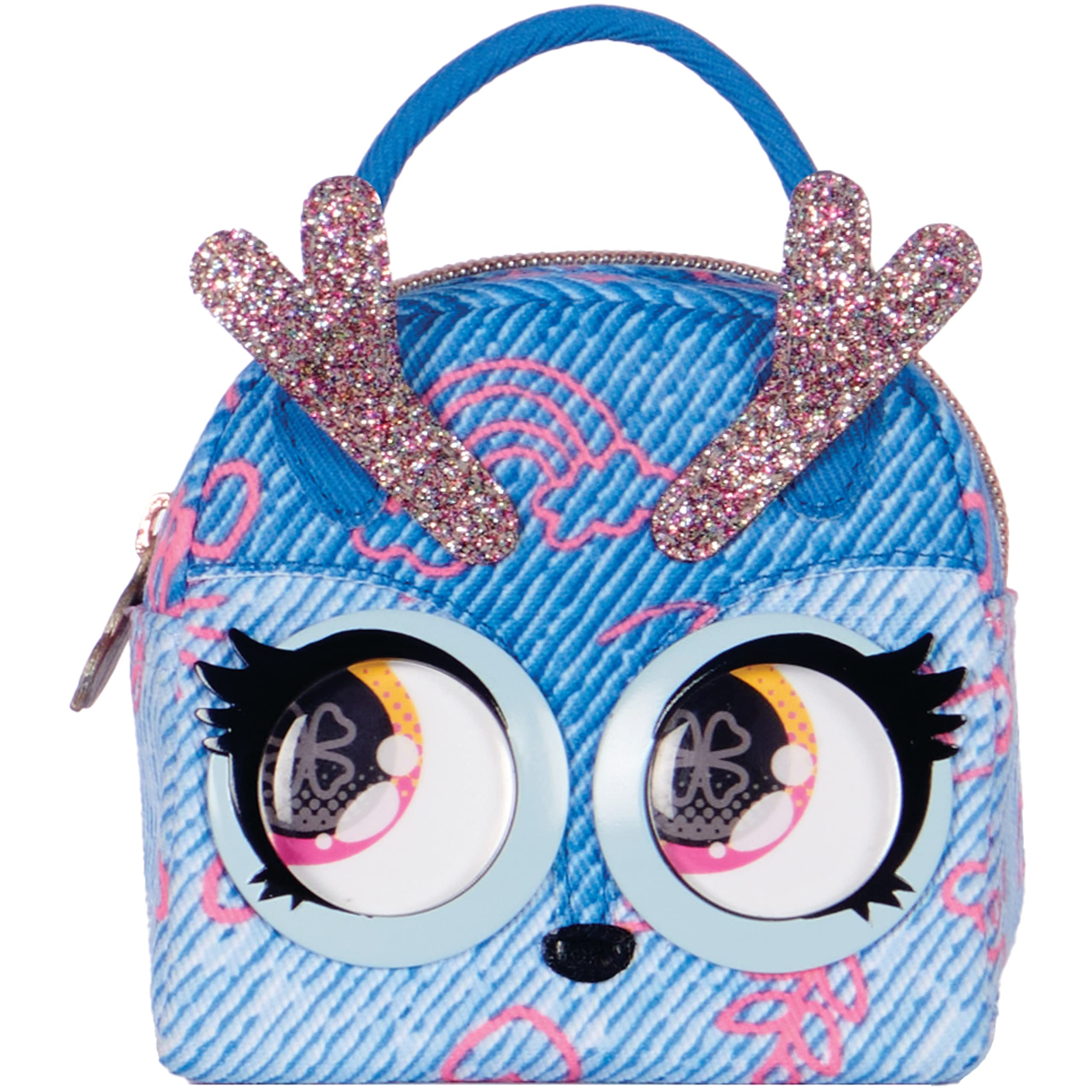 Purse Pets Micros, Denim Deerie Stylish Small Purse with Eye Roll Feature, Kids’ Toys for Girls Aged 5 and above