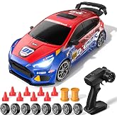 Axirata RC Drift Car 1:24 Scale Remote Control Rally Car for Kids Boys | 25KM/H 4WD High Speed RC Cars with LED Lights, Drift Tires,2.4GHz Racing Car Toy Gift for Adults Boys Girls
