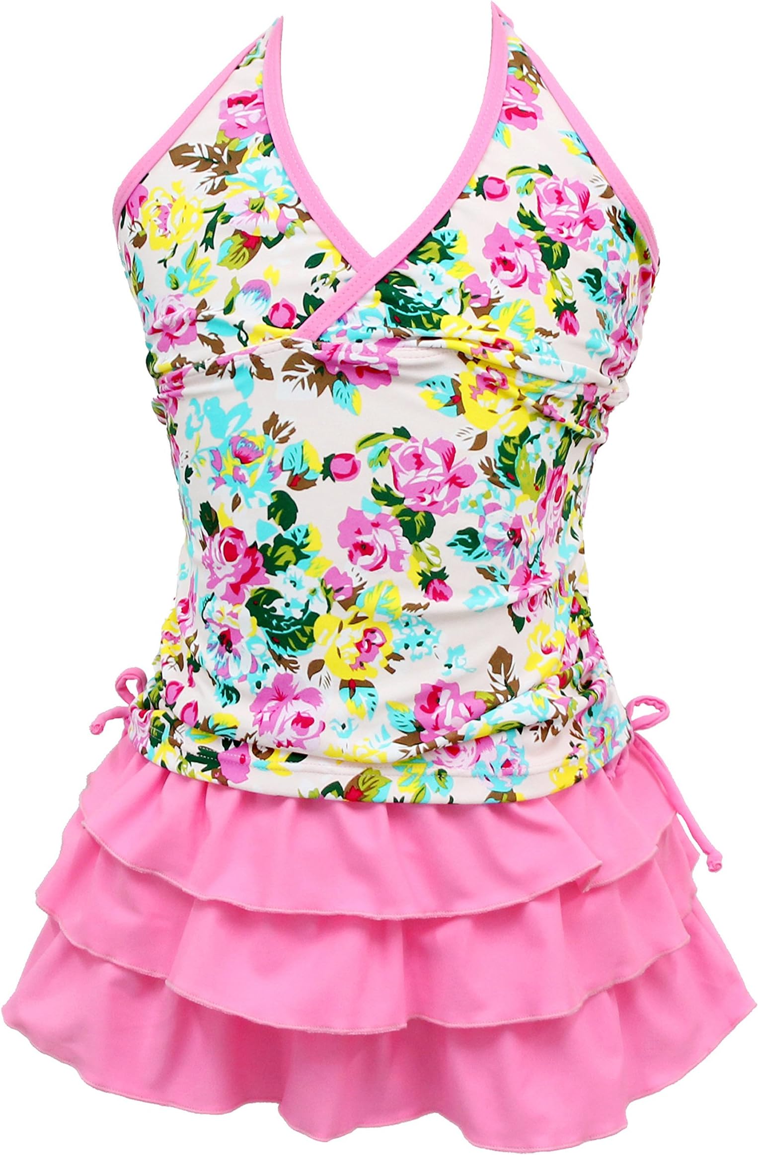 qyqkflyGirls Kids Tankini 2 Piece 4Y-15Y Florence Pineapple Adjustable Swimsuits (FBA) …