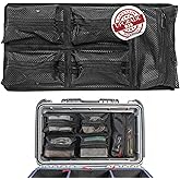 LAFENLIN Lid Organizer for Nanuk 935 Case, Hook &amp; Loop (Screws Inc.) | DIY Divider System for Pelican / Nanuk Case, Customizable Organizer with U-clips &amp; Red Pull Tabs - CASE Not Included
