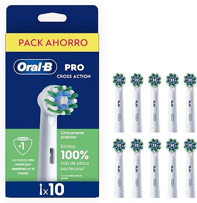 Pro CrossAction Cabezales de Recambio Originales, Blanco, Pack de 10
