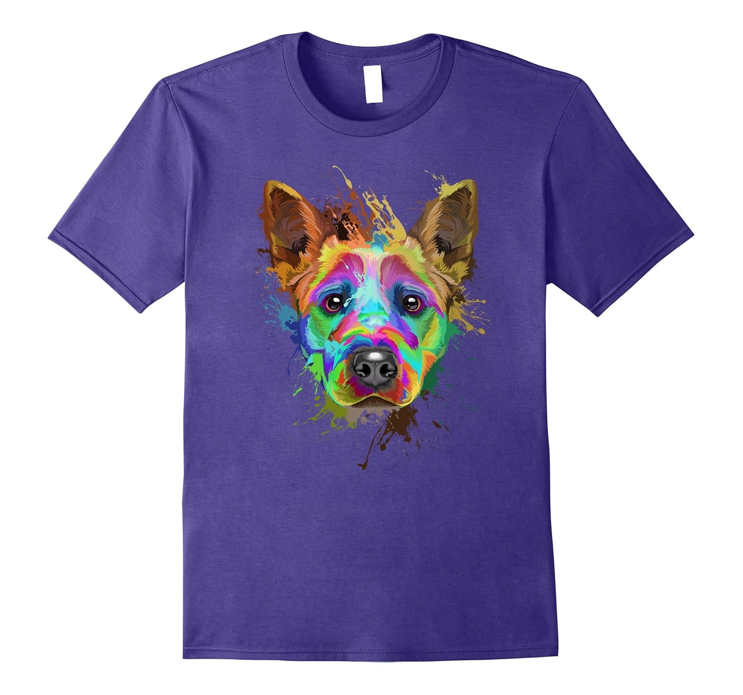 Splash Art Cattle Dog T-Shirt | Puppy Lover Gift-ANZ