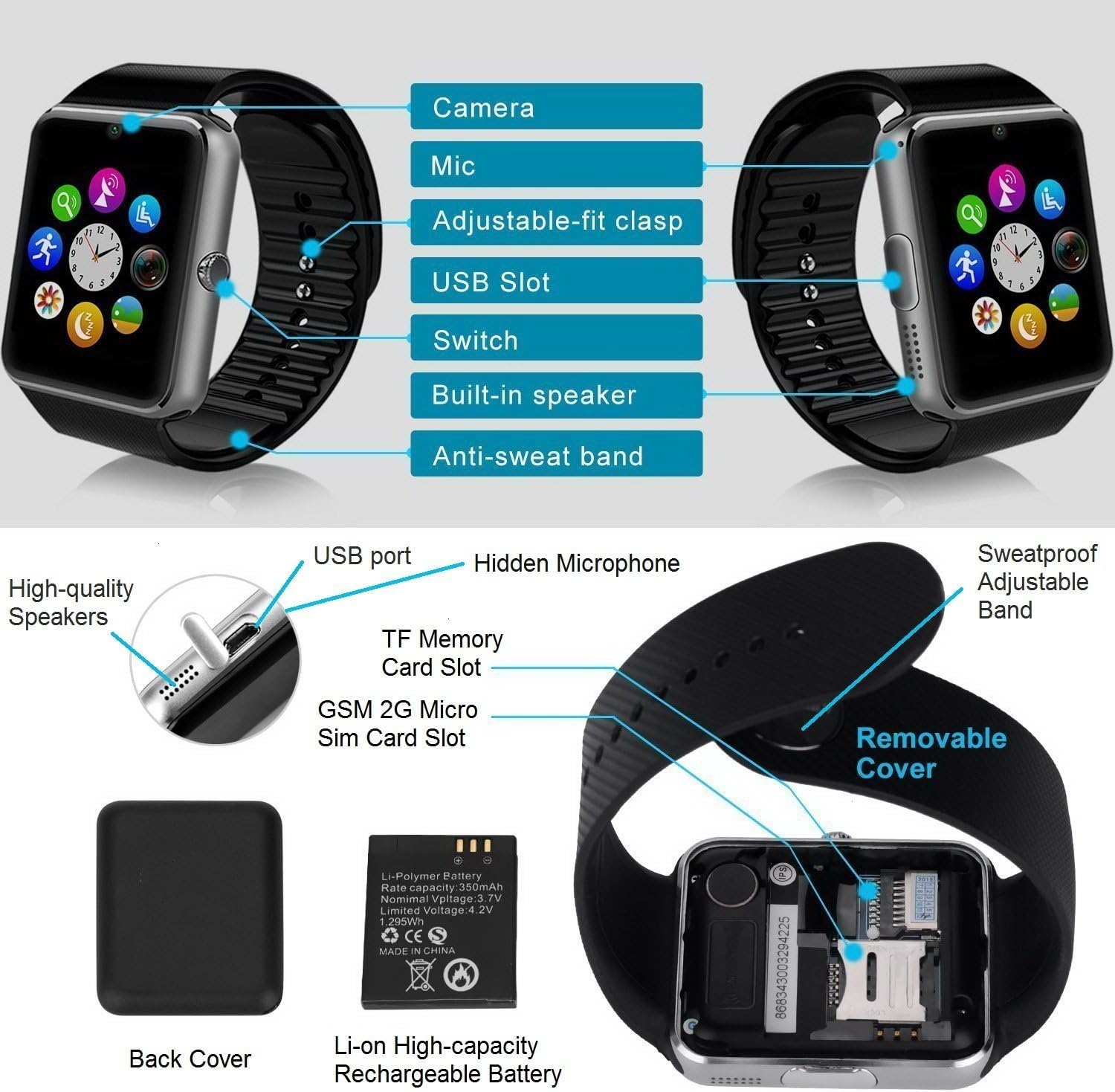 qiufeng gt08 smart watch