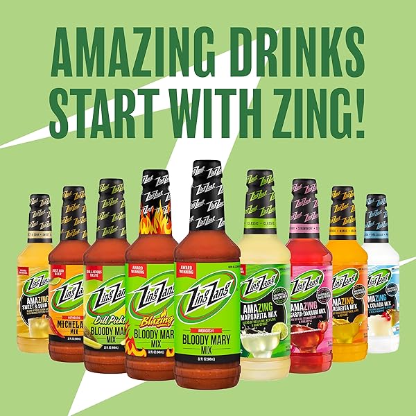ZING ZANG BLOODY MARY MIX, NON-ALCOHOLIC COCKTAIL MIXER, 32 FL OZ BOTTLE (PACK OF 1)