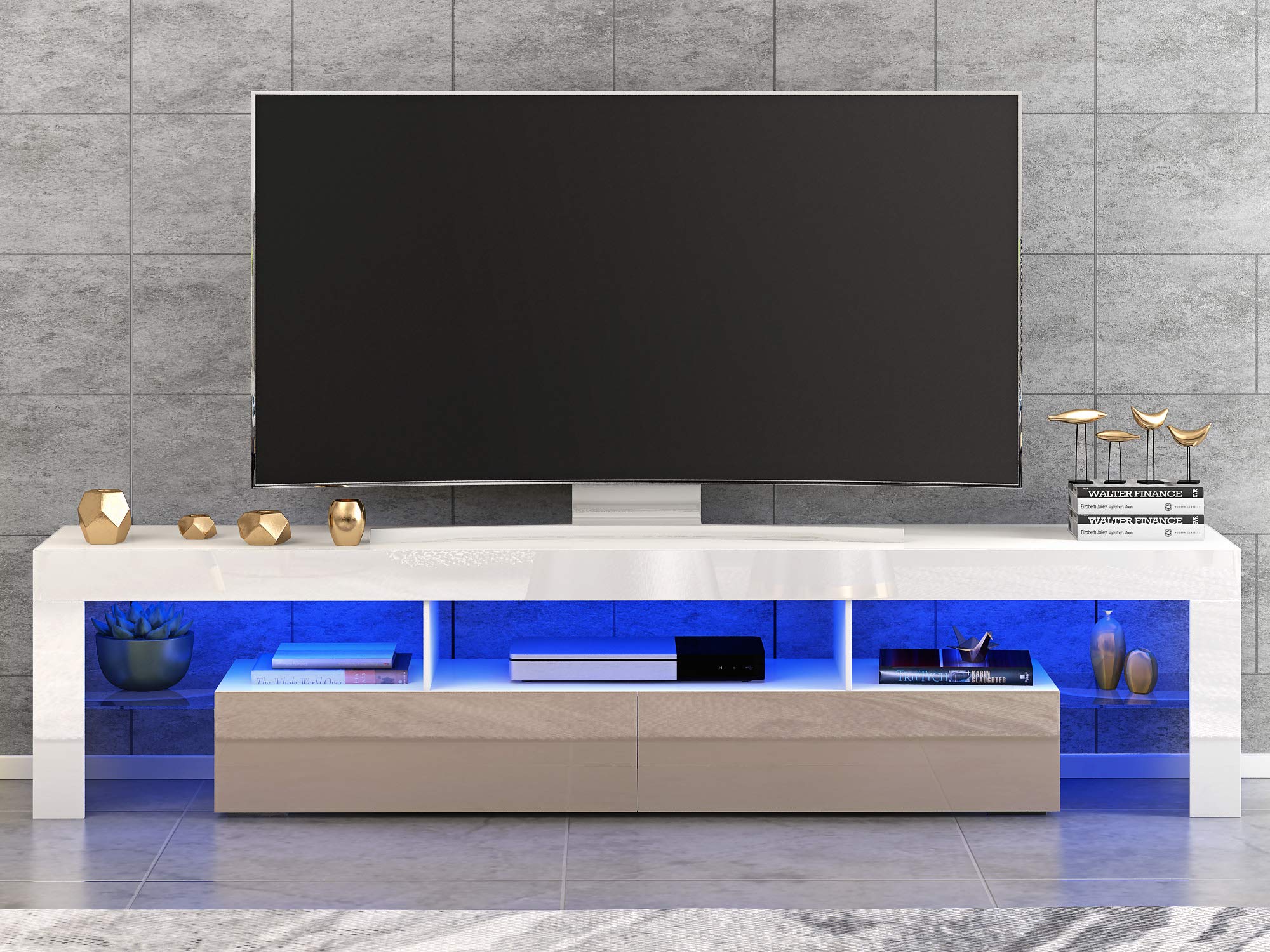 Buy PananaHome Modern TV Stand Unit with Multicolour LED