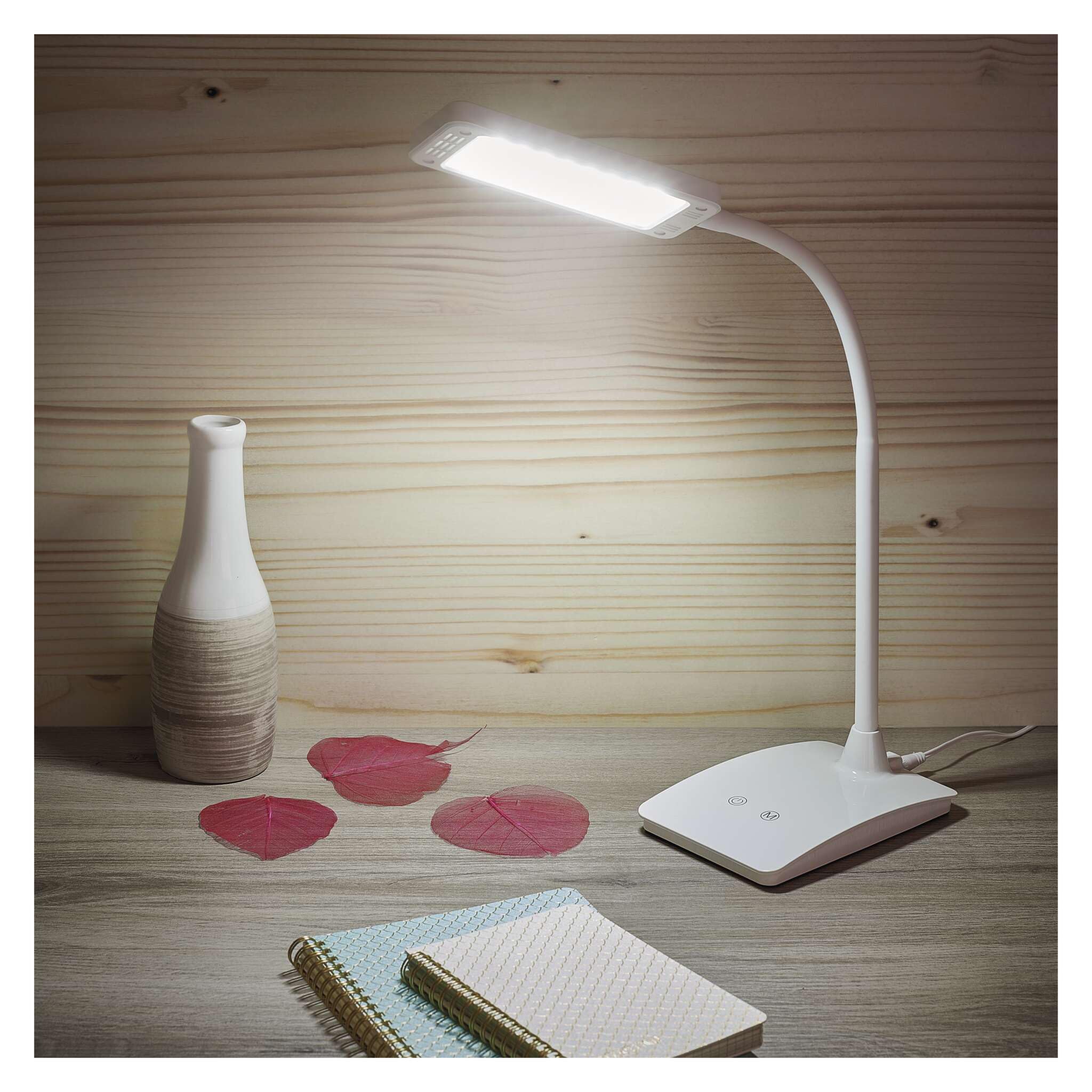 EMOS Eddy LED Table Lamp White, Metal, White, 15.5 x 9.5 x 26 cm