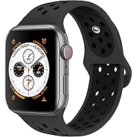 AdMaster Bands Compatible with Apple Watch 38mm 40mm 42mm 44mm, Soft Silicone Replacement Wristband Compatible with iWatch Series 1/2/3/4/5