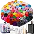 Needle Felting Kit for Beginners, 72 Colors Wool Roving Kit for Beginners, Needle Felting Tools for Beginner with Needles, Wo