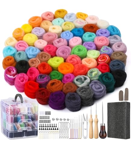 Kit Feutrage Aiguille Débutant Meecaa – Sapin De Noël DIY En Laine, Tout Inclus Pour Créer Votre Chef-d'Œuvre !