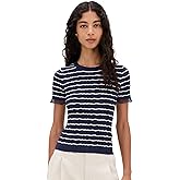 rag & bone Women's Chiara Stripe Short Sleeve Shirt