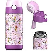 Jarlson® Kids Water Bottle MALI [12OZ] - No Straw Stainless Steel Thermo Bottle - Insulated Waterbottle Leak Proof for School & Sports - Thermo Tumbler for Boys & Girls (Princess)