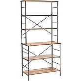 Safavieh American Homes Collection Devon Walnut and Antiqued Pewter Etagere