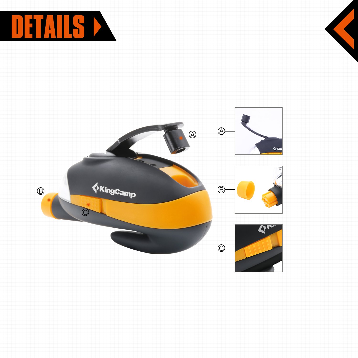 KingCamp 3 IN 1 Emergency Auto Safety Tool, 3LEDs Light, Built-in Windshield Hammer, Seatbelt Cutter, Good Tool Used For Car