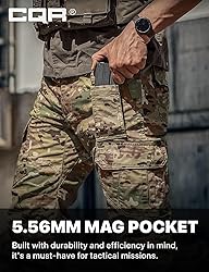 CQR Men's Tactical Pants, Water Resistant Ripstop