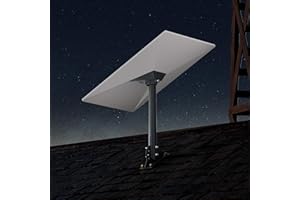 EAZUSE Starlink Gen 3 Mount Kit Pivot Roof Mount with Aluminum Pipe Adapter for Starlink Gen 3, Adjustable Pole Mounting 16" for V3 Standard Dish Kickstand