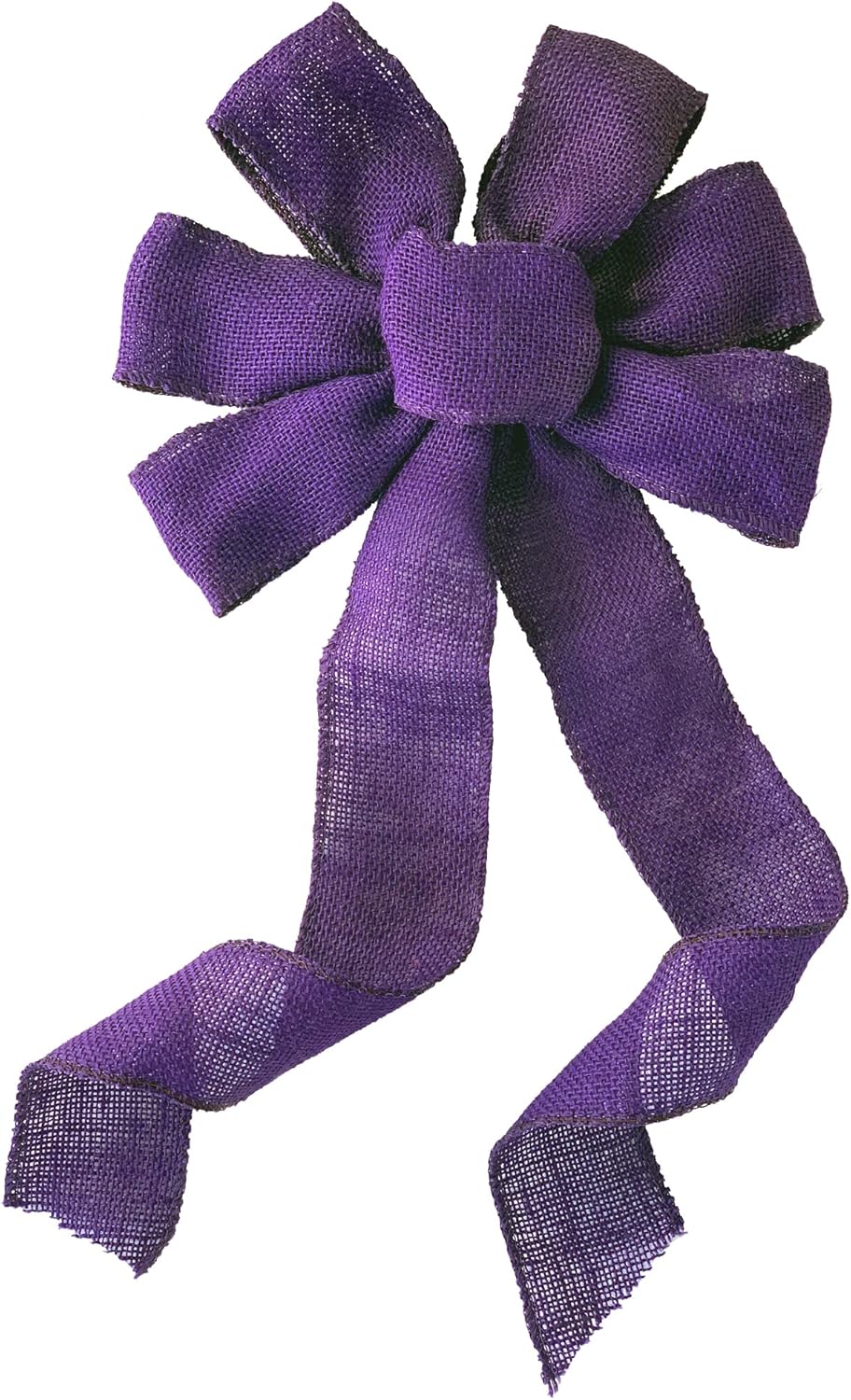 Bows & Ribbons - Purple Burlap Wreath Bow - 10