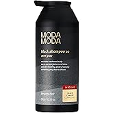 MODA MODA Zero Gray Black Hair Shampoo (10.58 Oz) | Natural Darkening Color for Hair & Scalp | Age-Defying, Volumizing Formula that Reduces Hair Breakage