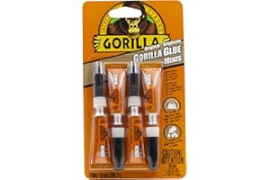 Gorilla Glue Original Minis Four Pack, 100% Waterproof, Indoor & Outdoor, Polyurethane Glue, Versatile Bonding Adhesive, Easy