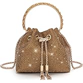 Sweetovo Bling Crystal Rhinestone Purse for Women Sparkly Clutch Handbag Crossbody Bag for Evening Wedding Party Prom