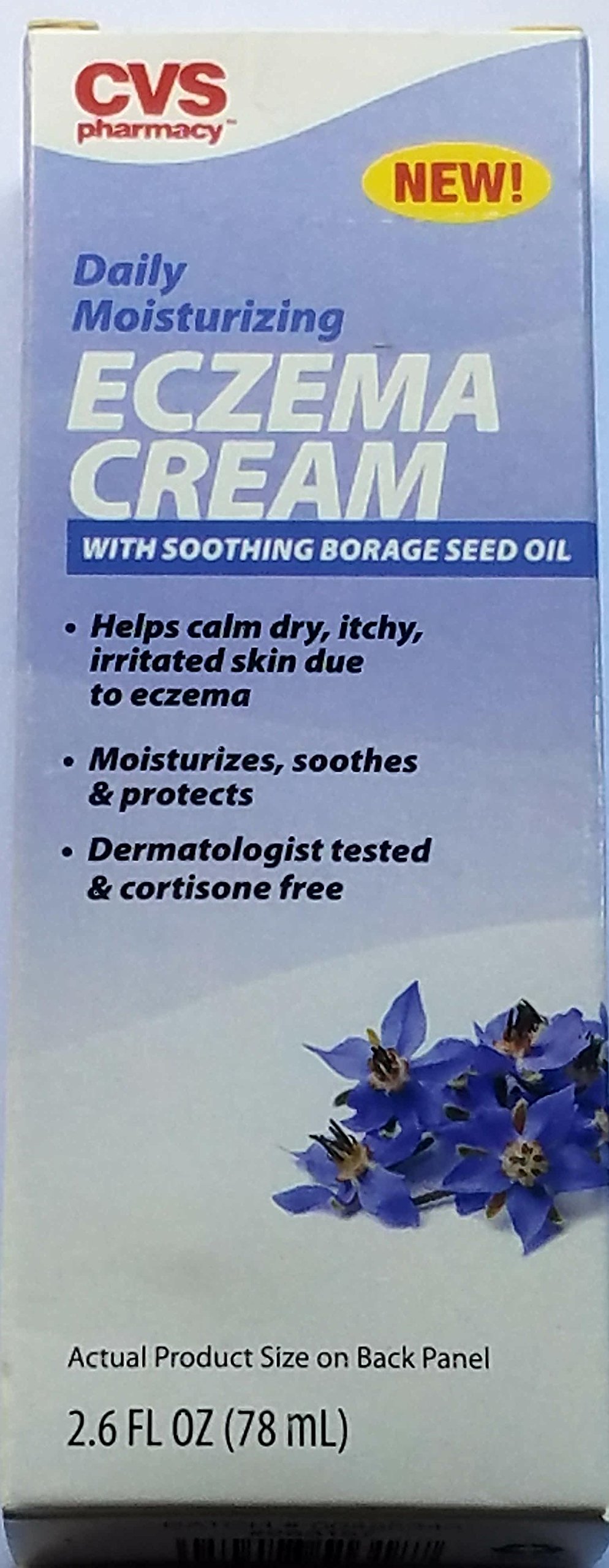 CVS New Advanced Moisturizing ECZEMA FLARE CREAM with Borage Seed Oil 1.4 oz