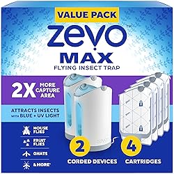 Zevo MAX Flying Insect Trap, Fly Trap Captures