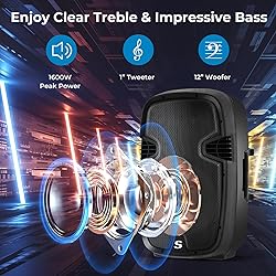Costzon 2-Way Powered PA Speakers System Combo