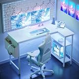 BEXEVUE L Shaped Corner Desk 120x70 cm White Computer Gaming Desk view 9