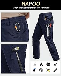 Rapoo Work Pants for Men Cargo Tactical Military
