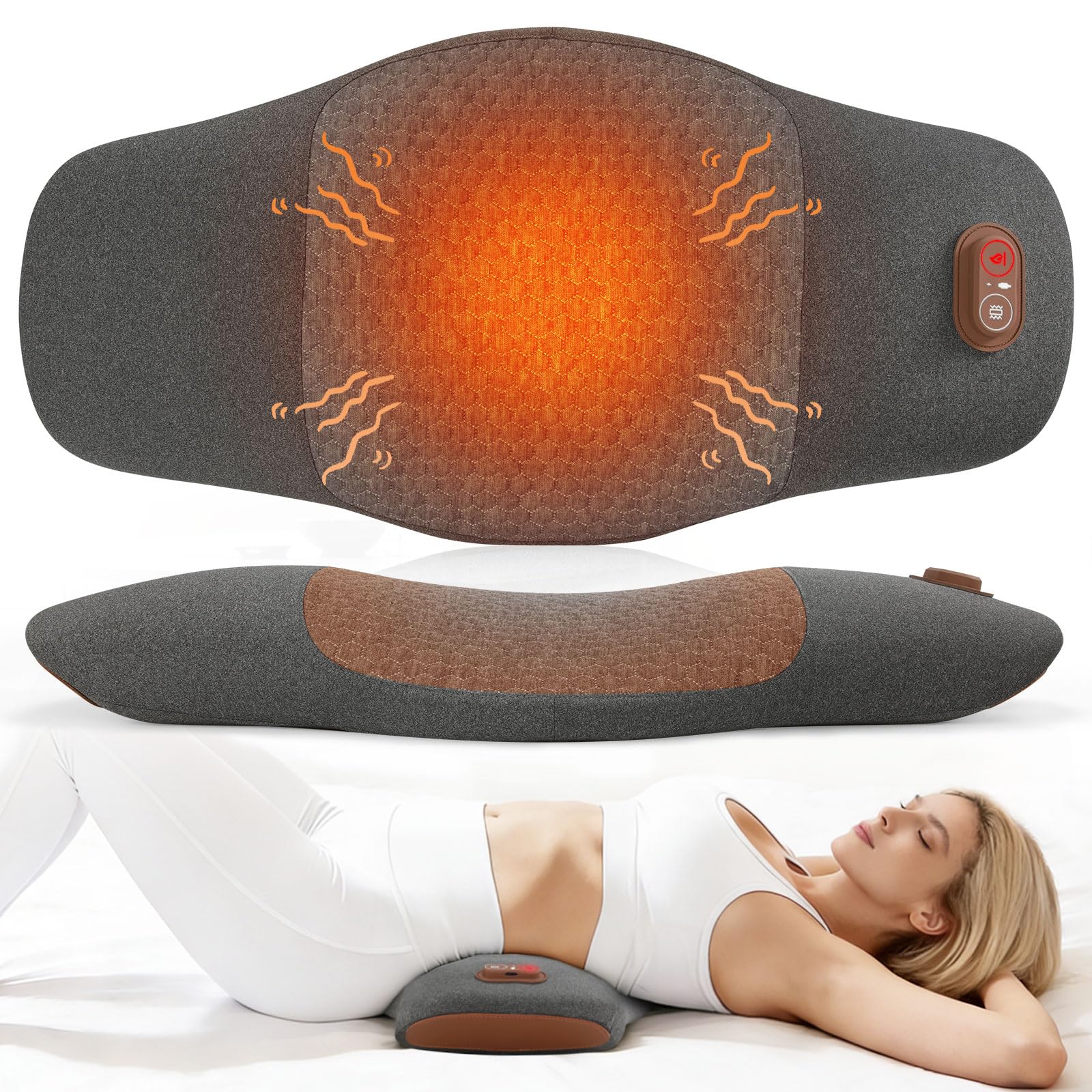 Photo 1 of **UNTESTED**
Electric Lower Back Massager for Sciatica Pain Relief, 3 Heat & Vibration Settings, Deep Tissue Massage for Back Relief-Extra Long Power Cord, Ideal for Sofa & Bed Use, Relax & Relieve Muscle Tension