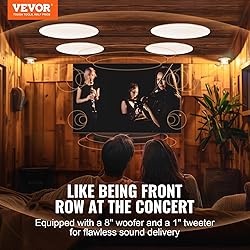 VEVOR 4 PCs 8 Inch in Ceiling Speakers, 400W Flush