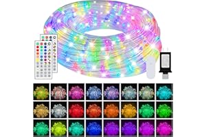 WESTYLETID 50ft LED Rope Lights 25 Colors, Outdoor IP68 Waterproof Warm White RGB Tube String Lights with 149 Modes and 4 Brightness, Rope Lights for Outside, Yard, Deck, Fiesta Party, Birthday Decorations