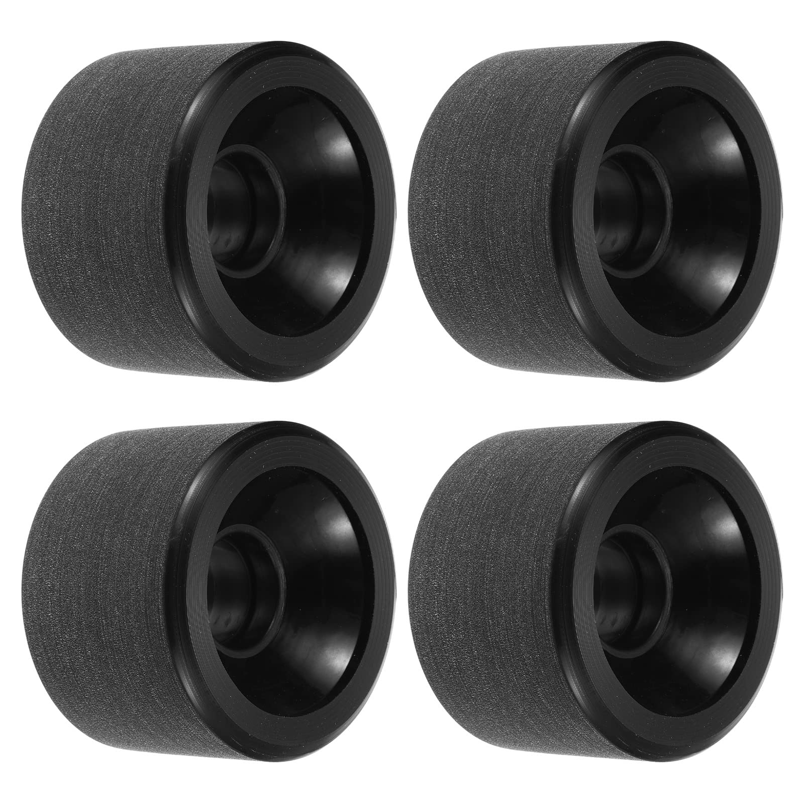 PATIKIL 65mm 78A Longboard Wheels Soft, 4 Pack Cruiser Wheels Street Wheels for Skateboards Skateboard Wheel PU Frosted, Black