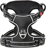 HEELE No Pull Dog Harness Medium Reflective Front Back Clips Adjustable