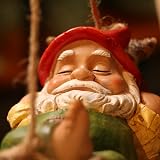 TERESA'S COLLECTIONS Garden Ornaments Outdoor Gnome Hanging 18.3cm Green view 4