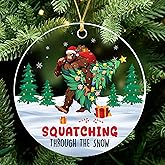 Bigfoot Christmas Ornament, Bigfoot Ornaments for Christmas Tree, Funny Xmas Holiday Acrylic Decor – Gift for Cryptid & Outdoor Lovers 2025