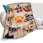 Chihuahua Blanket Funny Chihuahua Dog Gifts for Girls Boys Woman Kids Dog Lover Throw Blankets Soft Blanket Warm Fleece Flannel Plush Blankets for Bed Sofa Couch 40"x50"