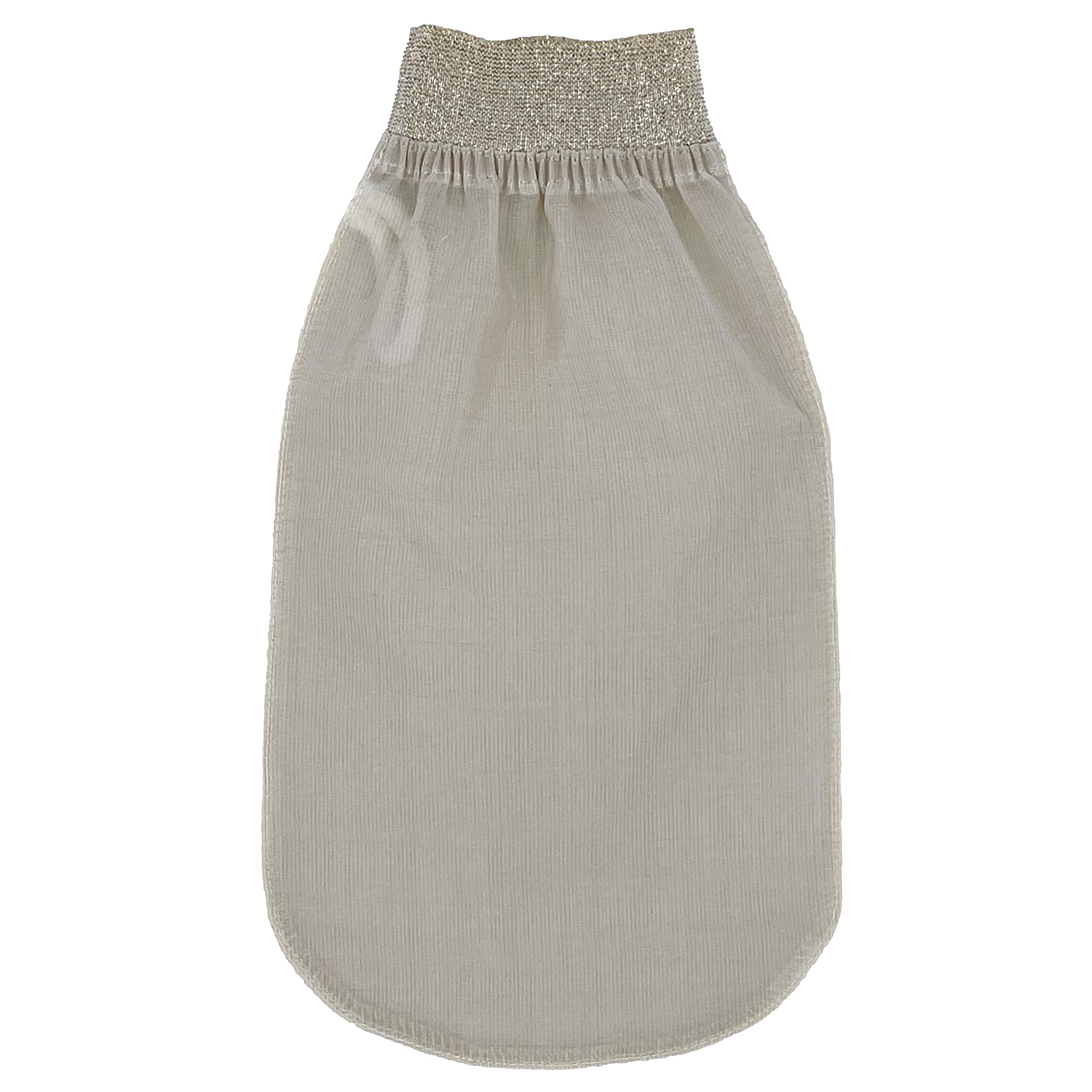 Feel Fine Turkish Exfoliating Mitt – 100% Raw Silk Hammam Kese Glove for Men & Women | Handcrafted Turkish Skin Peeling Scrubber, Eco-Friendly Shower, Bath & Sauna Exfoliator (Gold)