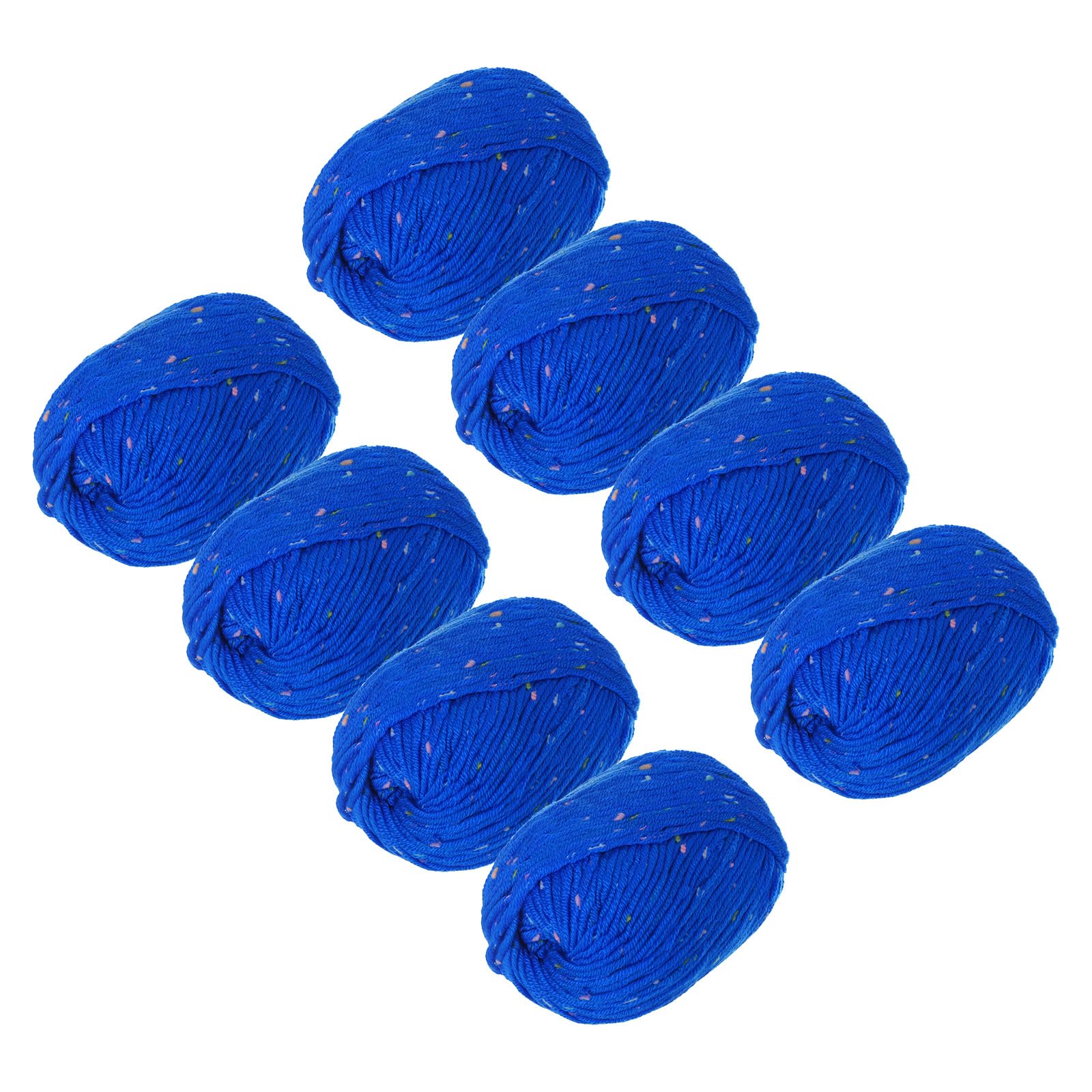 uxcell Crochet Yarn Skeins, 400g/14oz (8 Pack of 50g) Soft Crochet Yarns Cotton Yarn for Knitting and Crocheting Craft Project, Sapphire