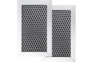 RKJFHIUR W10892387 Microwave Charcoal Grease Filter Compatible with Whirlpool, Maytag, Amana Over-The-Range-Microwave, 5.27 x 3.3 x 0.39", Replaces W10845250 4455038 AP6036051 PS11769323 (2 Pack)