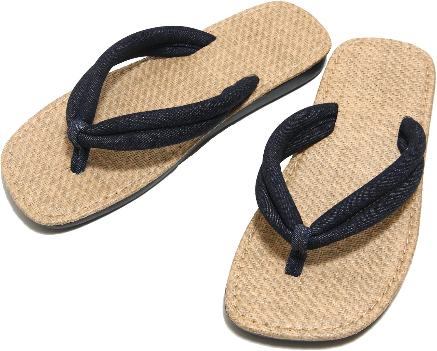 Amazon 紳士 パナマ風 雪駄 デニム鼻緒 サンダル 日本製 下駄 草履