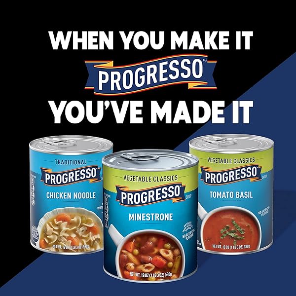 PROGRESSO VEGETABLE CLASSICS, LENTIL WITH ROASTED VEGETABLES CANNED SOUP, GLUTEN FREE, 19 OZ.