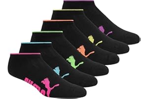 PUMA Women's Athletic Low-Cut No Show Socks (Pack of Six)