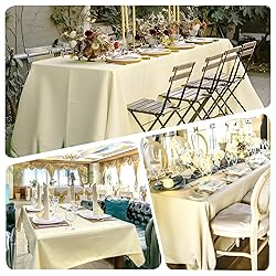 8 Pack Beige Table Cloth 60x126 Inch Rectangle