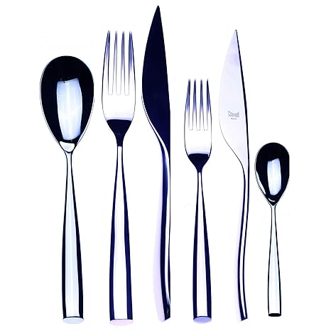 Mepra Arte - Cubertería (36 piezas), color plateado