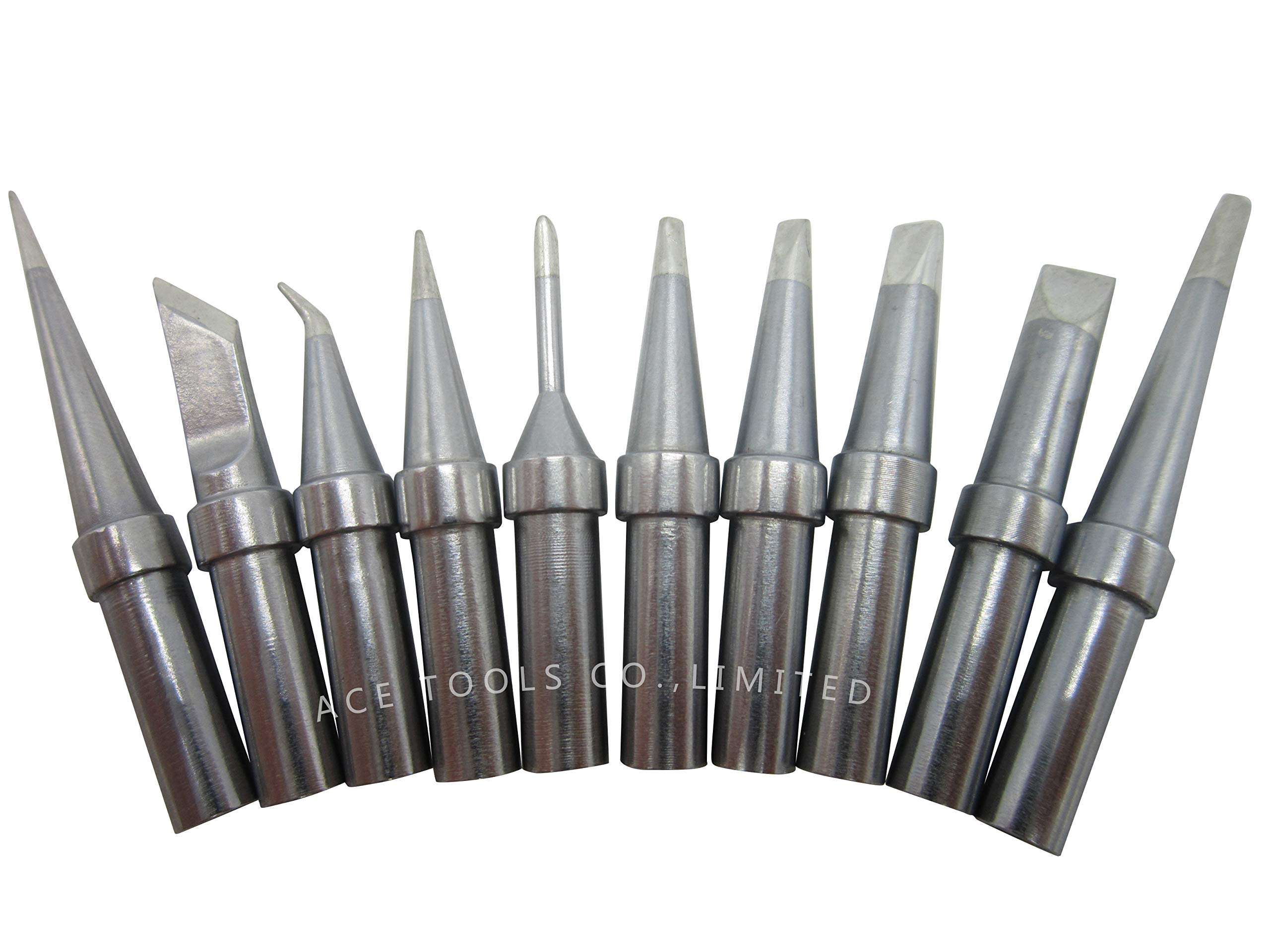 10 PCS ET Replacement Soldering Tips Use for WES51 WES50 WESD51 WE1010NA W1010 WE1010EU WTL1000S-0 WECP-20 PES51 PES50 LR21 LR20 60W 50W Solder Station Iron Handle Tip Bit