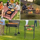 Anbte Folding Camping Table 60x40 cm with Storage Net 3 Height Levels view 8