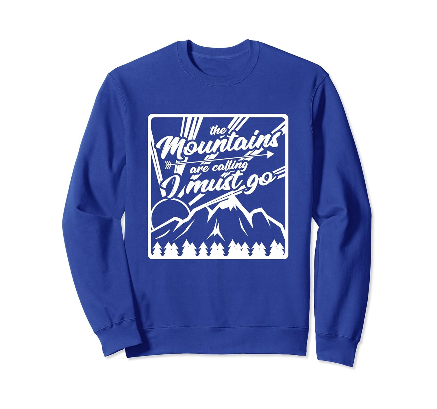 The Mountains are Calling I must Go Graphic Hiking Sweater-anz