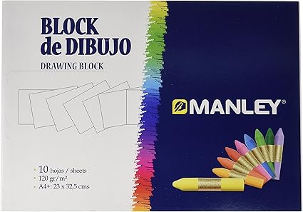 Manley 946238 - Pack de 30 ceras blandas con bloc de dibujo: Amazon.es: Oficina y papelería