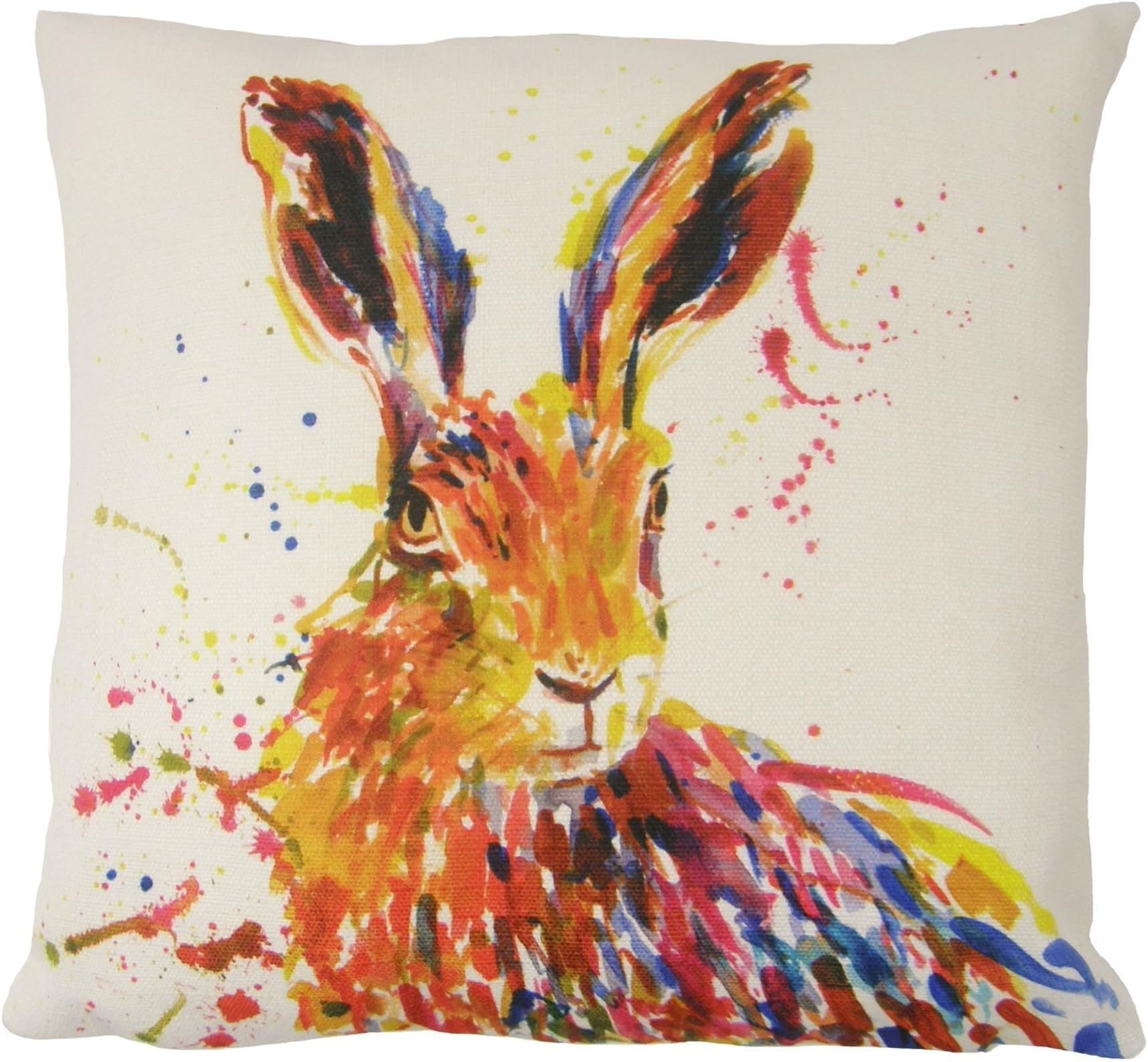 Evans Lichfield Colourful Creatures Bright Hare Cream Yellow Cushion Cover 43CM - 17"