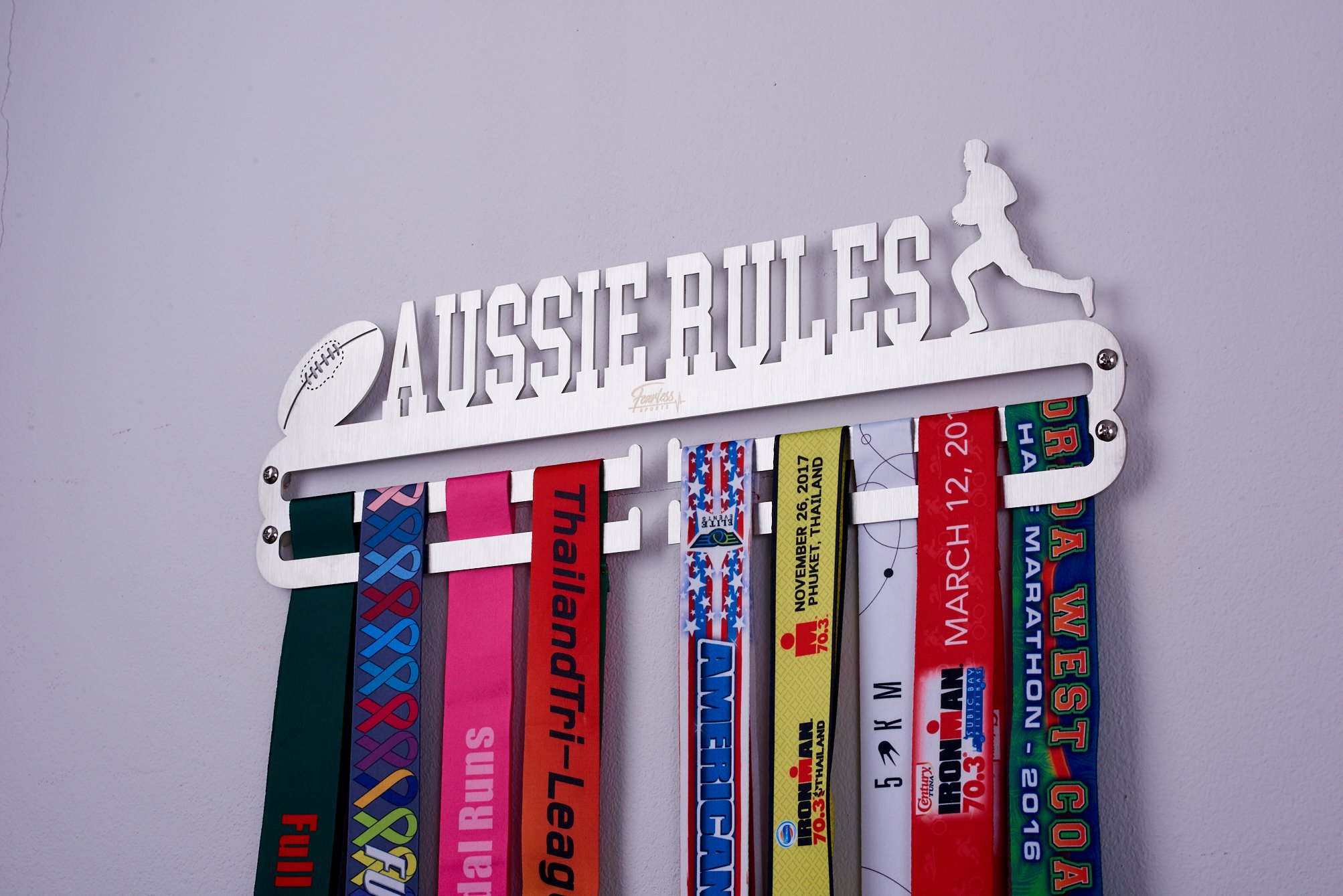 Fearless Sports Over 43 Sports Styles Plus Custom Made Medal Hanger Medal Holder for Runners and Every Sports Activity.